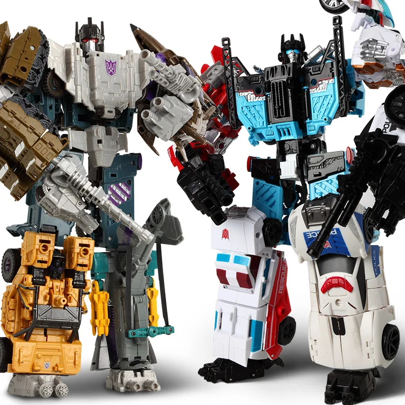 

[New] Action figure Defensor Giant War 5In1 Combined Alloy Oversize PATRON SAINT Deformation TF Robot FigureToys