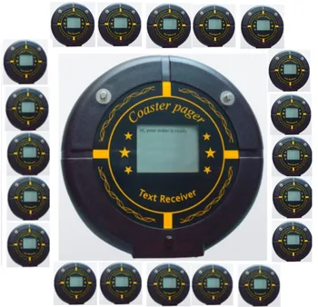 

Free shipping! 20pcs coaster pager, Pocsag Alpha numeric text pager,coaster paging receiver,nurse/restaurant wireless call pager