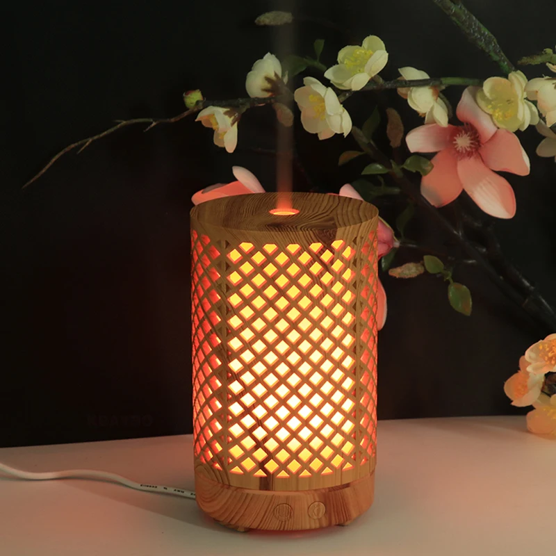 

100ML Bamboo Air Humidifier Essential Oil Diffuser Aroma Lamp Aromatherapy Electric Aroma Diffuser Mist Maker