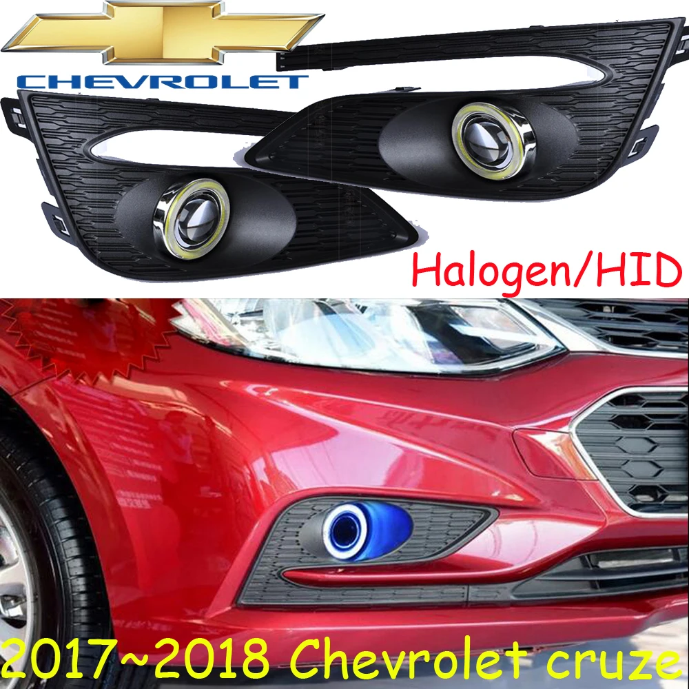 

1set 2017~2018y car bumper head light for Chevrolet Cruze fog light car accessories headlight for Cruze projector lens light