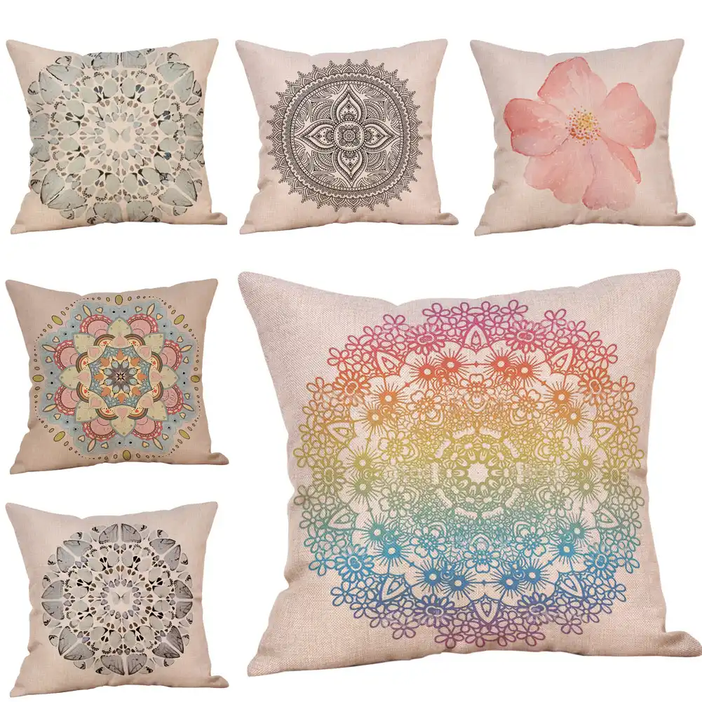 Cotton Linen Decorative Pillow Covers Geomtric Pillowcase Bohemian