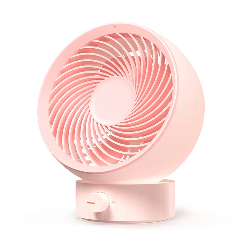 Мини Циркуляционный Вентилятор 180 градусов вращение 330 сильный ветер usb зарядка мощность низкий уровень шума Высокая ветровая жизнь воздух - Цвет: pink