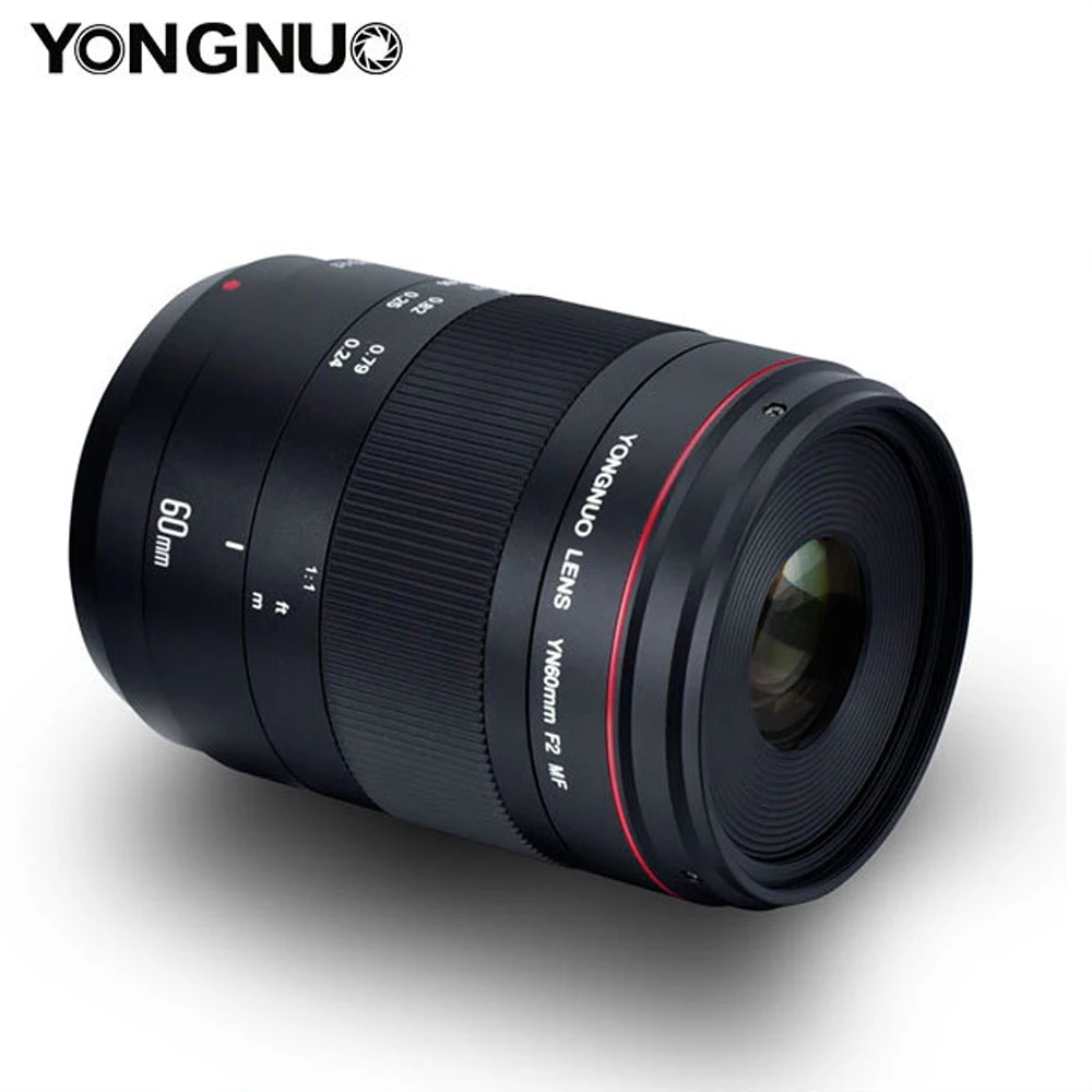 Объектив YONGNUO YN60mm F2 MF 0,234 m макро объектив с ручной фокусировкой для Canon EOS 70D 5D2 5D3 600D DSLR камера объектив