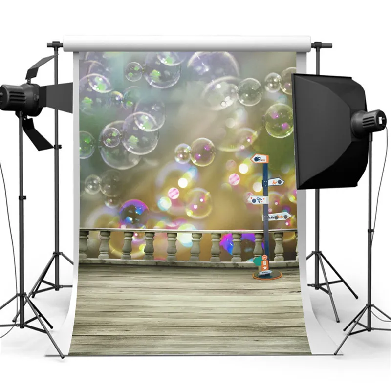 3x5Ft Backgrounds Cloth Colorful Cute Bubbles Floor Studio Backdrop