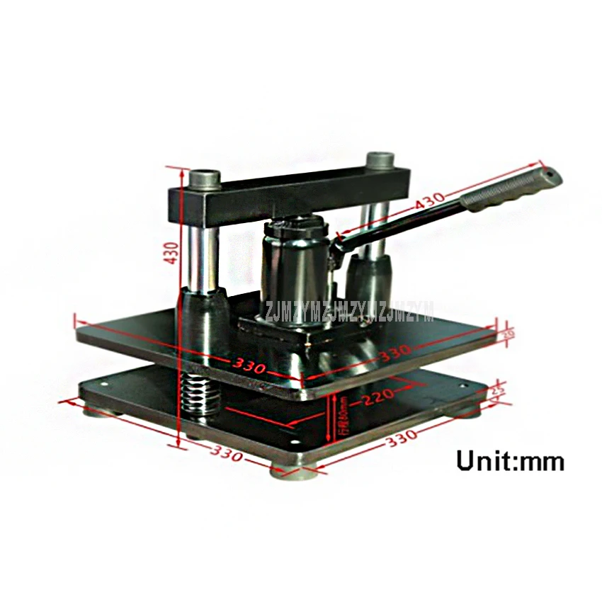 Гидравлическое давление ручное управление Настольный небольшой ручной высечки машина для высечки кожи Indentation прессформы пробивая пресс машина для резки