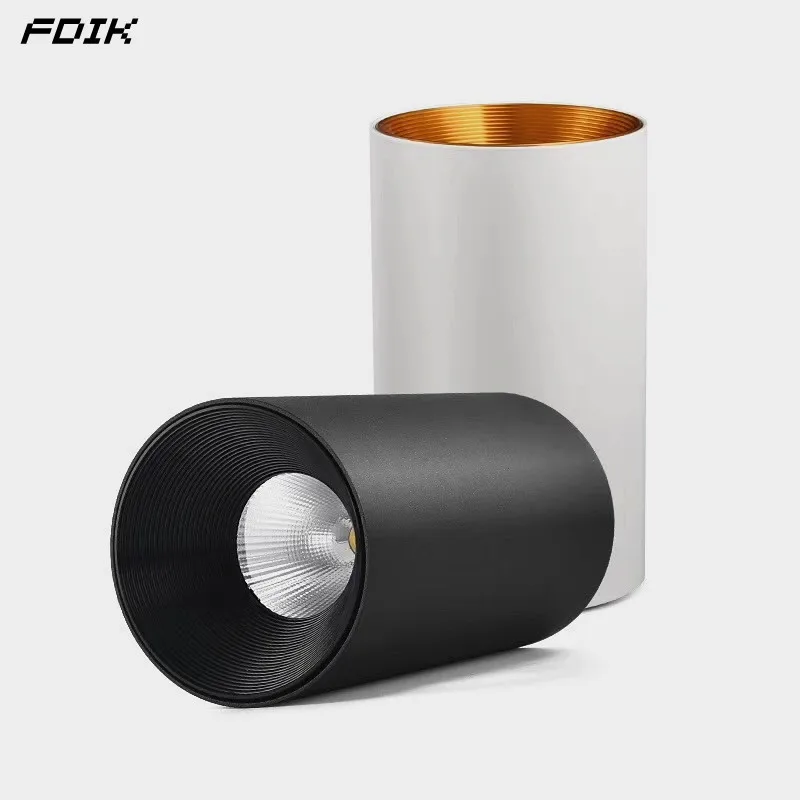 

Surface Mounted Cylindrical COB LED Downlights 10W12W15W LED Ceiling Spot lights AC85~265V LED Lamps Background Wall Lighting