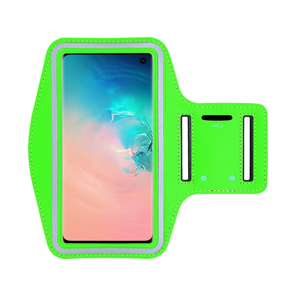 Спортивная тренировочная сумка для бега и велоспорта для телефона samsung Galaxy Note 10 9 8 5 S10e S10 5G S9 S8 S7 S6 Edge Plus чехол для повязки на руку - Цвет: Зеленый