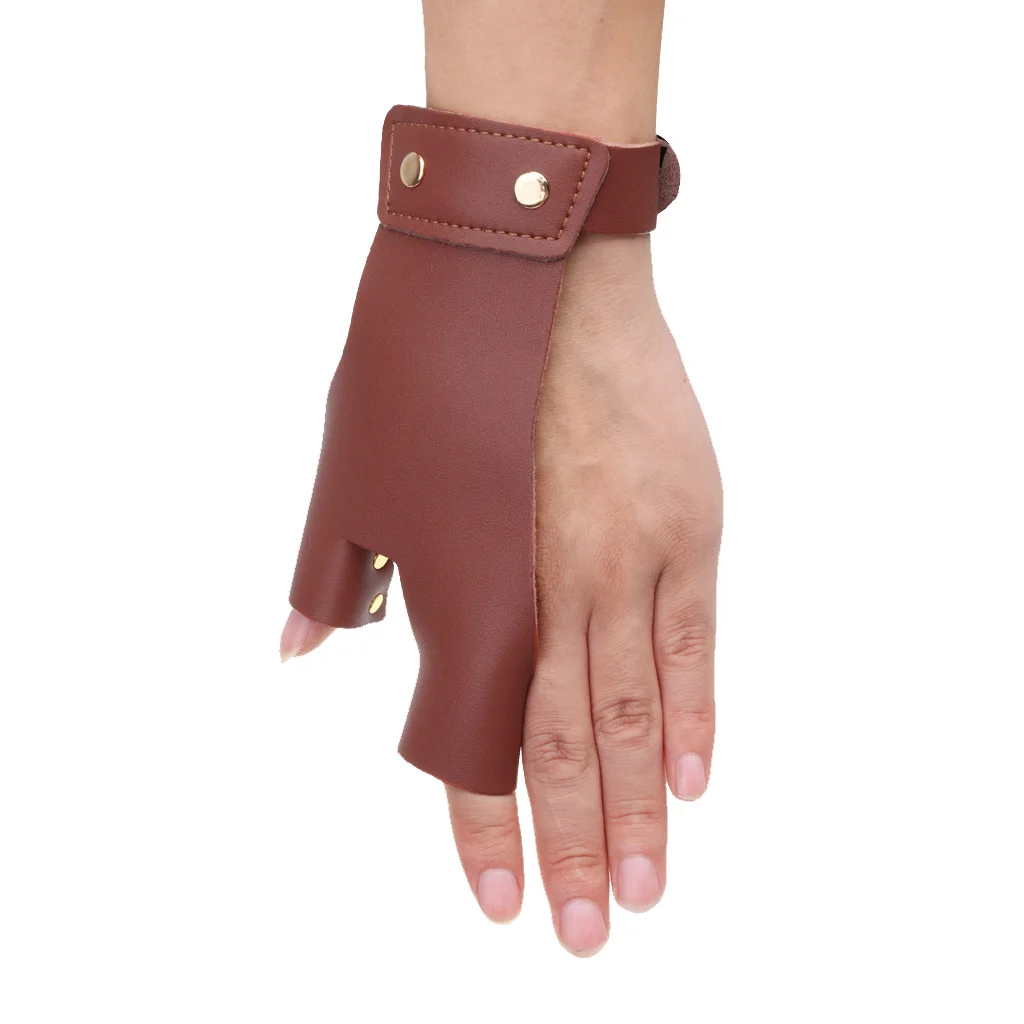 

1 Pcs Cow Leather Left Hand 2 Finger Archery Protector Glove Safety Gear Guard for Bow Shooting Hunting Target Accessories