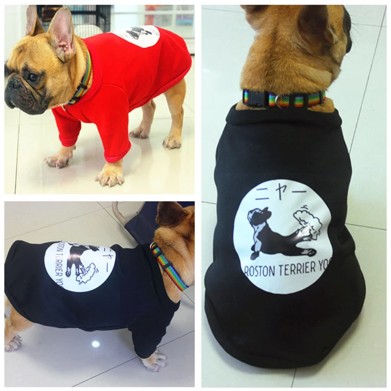 French Bulldog Clothes Pug Dog Hoodies Sweatshirt Puppy Clothes Spring