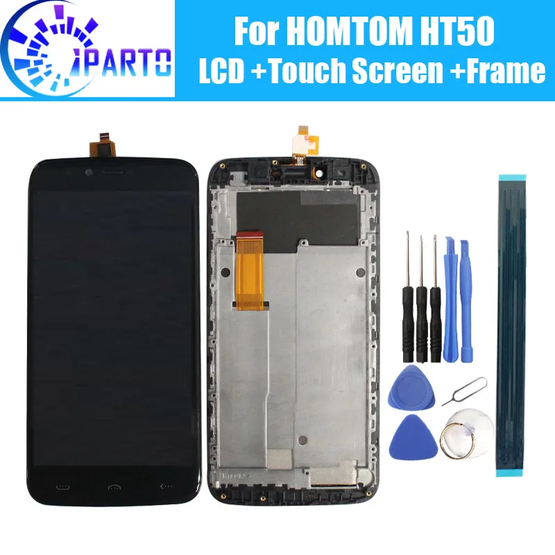 HOMTOM HT50 ЖК дисплей + сенсорный экран рамка в сборе 100% Оригинальный дигитайзер