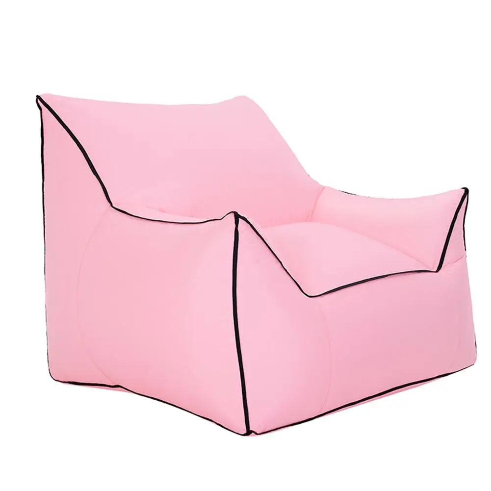 Складной надувной стул для пляжного сада Открытый Кемпинг большой - Цвет: Розовый