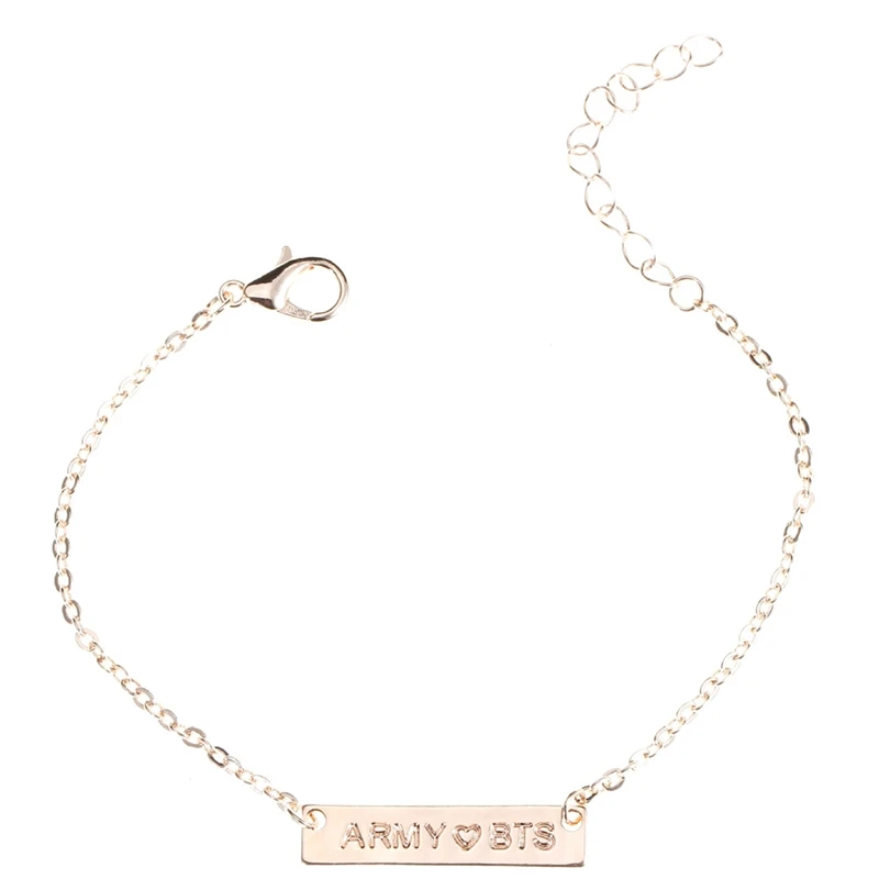 

New Fashion KPOP BTS Jimin Necklace And Bracelet Bangtan Boys ARMY A.R.M.Y Pendant KOOK JIMIN V SUGA Charms Jewelry Best Gift