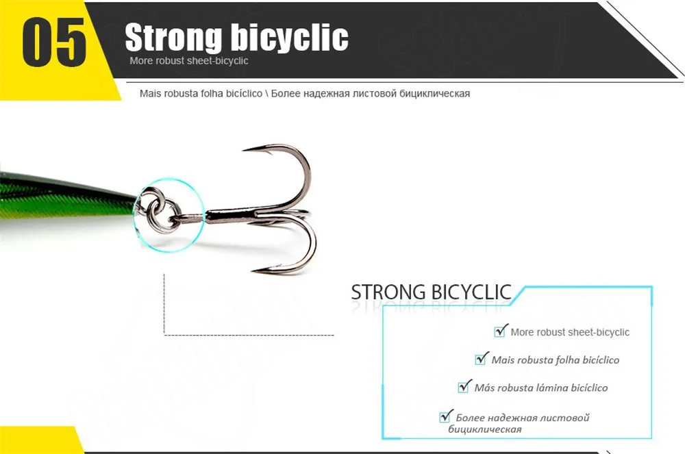 Горячая Распродажа 5 шт./лот новый стиль рыболовная приманка Пластик бионическая Приманка Красочные гольян 12,7 г 14,5 см 6 # крюк искусственные