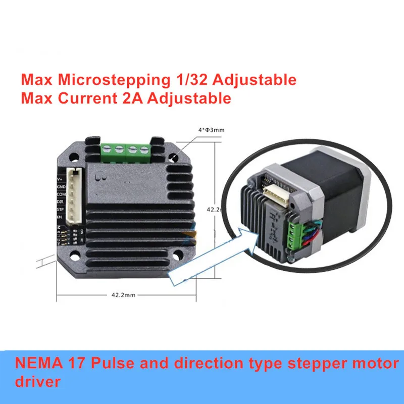 

Nema 17 integrated motor driver 42 stepper motor one machine driver DC11V-DC28V/2A recommending DC24V 4.8