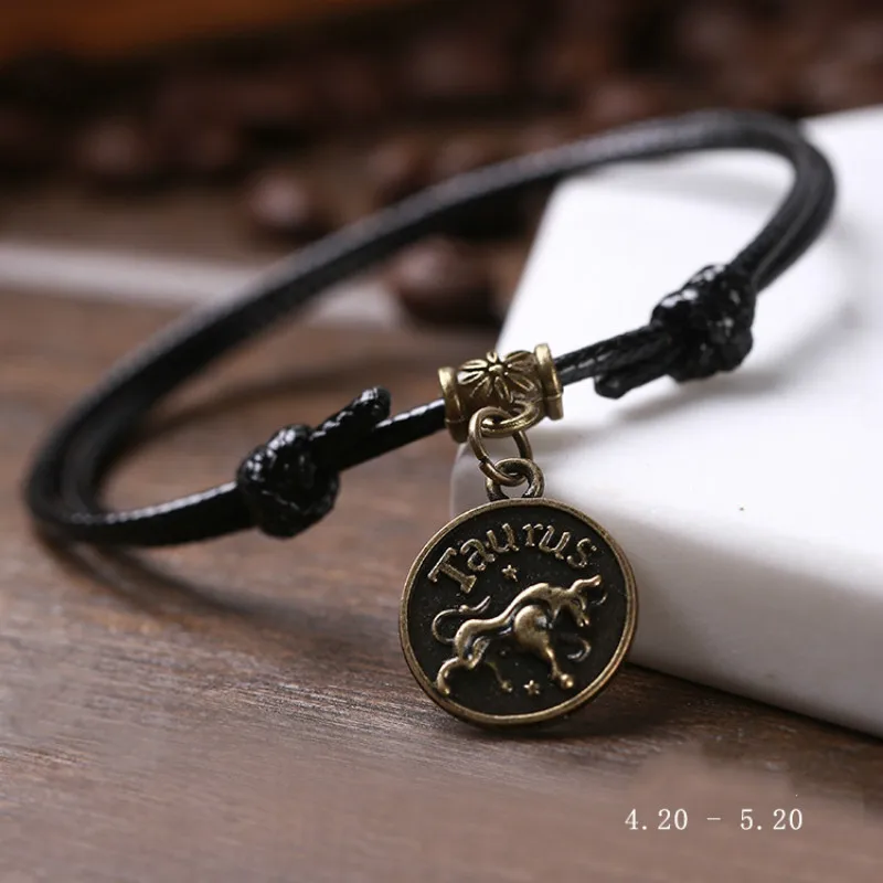 Браслет со знаком зодиака Charm Virgo aurus Scorpio Aries Aquarius Leo Libra винтажный женский и