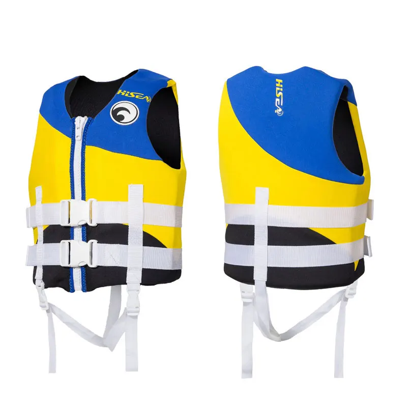 

2018 Kids Life Jacket Neoprene Foam Swim Vest Child Surfing Life Vest Girls Boys Swimwear Drifting Jacket Youth Yellow Black