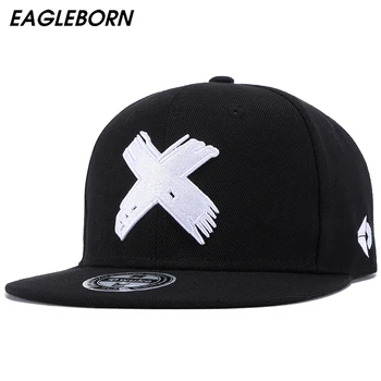 

EAGLEBORN Black snapback polyester cap Hip Hop baseball cap Embroidery mens Casquette Snap Back Fashion Baseball Cap Gorras