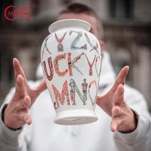 Персонализированные Роскошные 18SS Alphaet наполнитель для сосудов фарфоровая ваза для цветов для дома Обеденный стол офис Ресторан украшения ванной комнаты