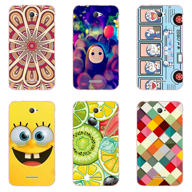 For Sony Xperia E4 E2104 E2105 E2114 E2115 hard Plastic Case Cover phone shell Colorful printing Painted Flower Cases |