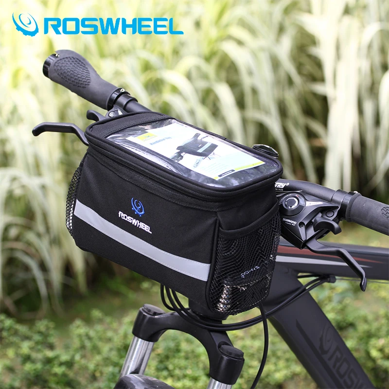Roswheel Велосипедный спорт сумки велосипед Передняя сумка Велоспорт Руль трубки Карманный пакет для верховой езды поставки плеча