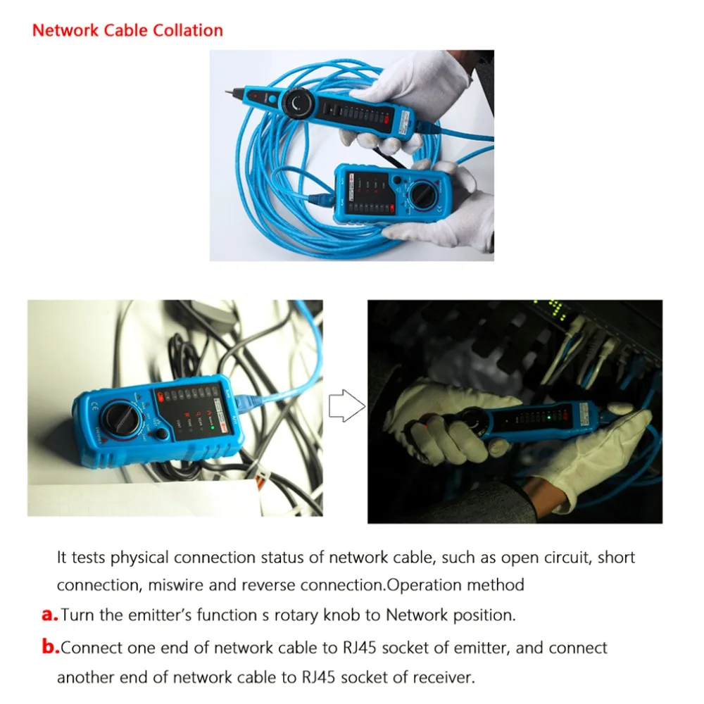 Высокое качество RJ11 RJ45 Cat5 Cat6 телефонный провод трекер Tracer тонер Ethernet LAN Сетевой кабель тестер детектор линия Finder