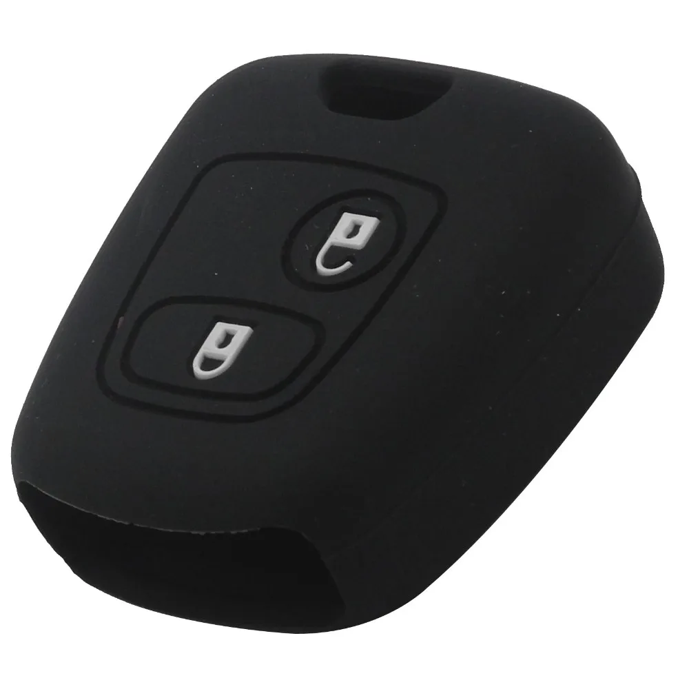 Силиконовый чехол для ключа с 2 кнопками jingyuqin Citroen C1 C2 C3 Pluriel C4 C5 C8 Xsara Picasso Peugeot 206 307