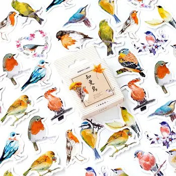 

45 Pcs/Box Robins Birds Decorative Stickers Adhesive Stickers DIY Decoration Diary Stationery Stickers Children Gift