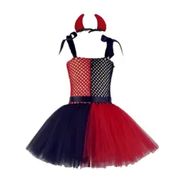 Платье Вечерние девочек, нарядный карнавальный костюм, балетное платье-пачка для девочек + красная повязка на голову, свадебное платье для