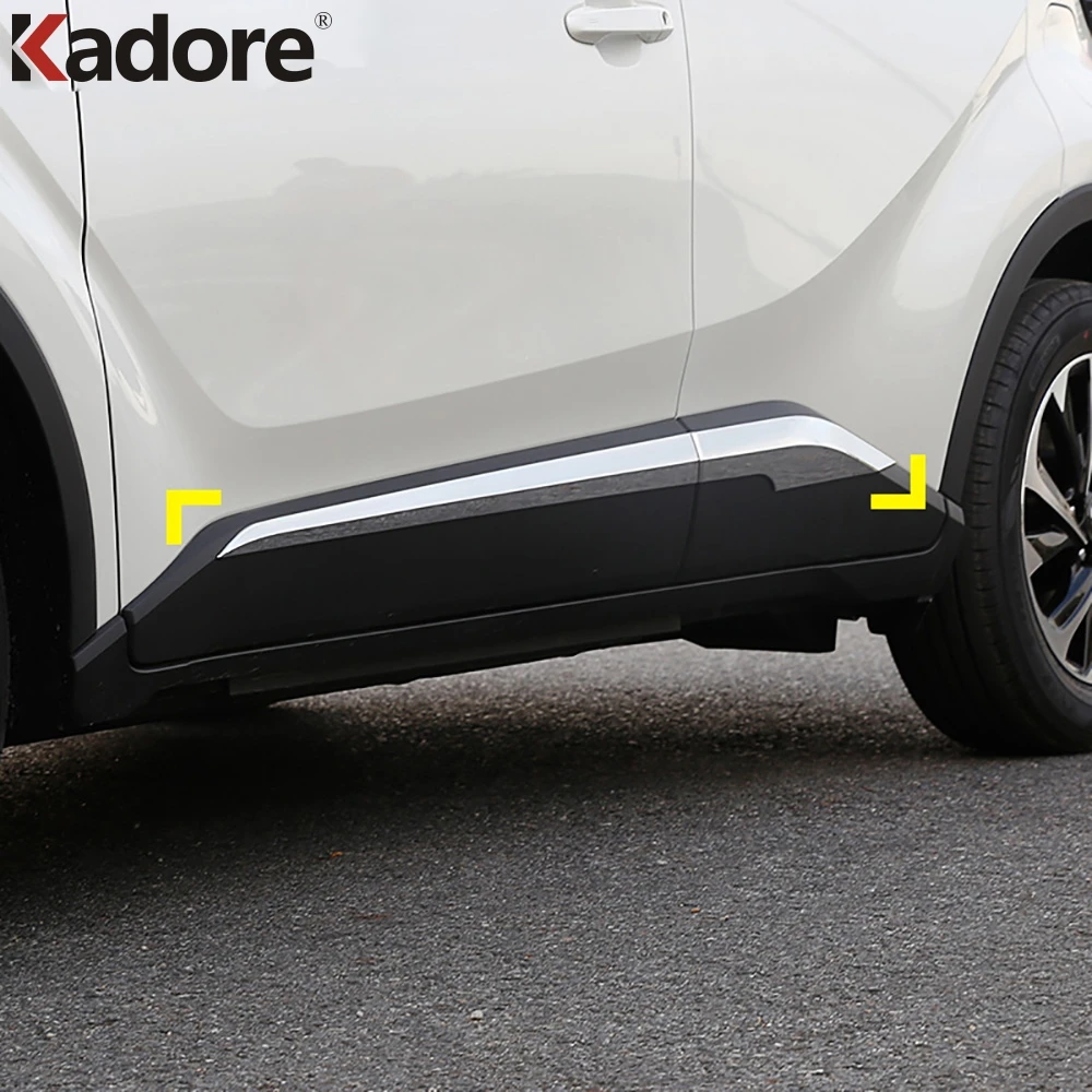 4 шт. обшивка для боковой двери Toyota CHR 2016 2017 2018 2019 ABS|siding door|chrome accessoriesside body moulding |