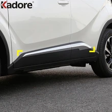4 шт. обшивка для боковой двери Toyota CHR 2016 2017 2018 2019 ABS|siding door|chrome