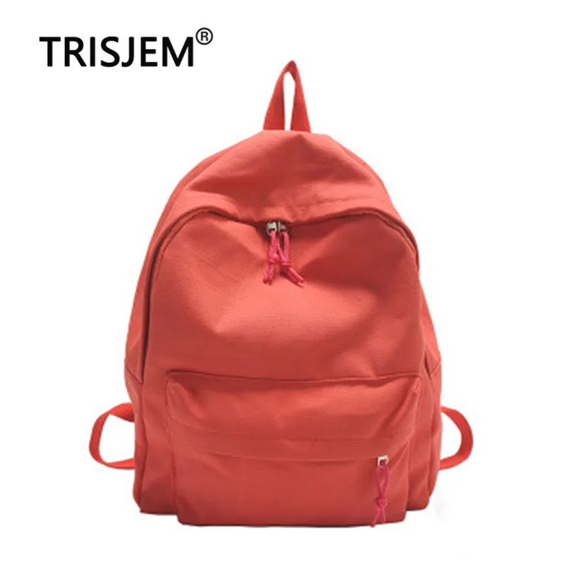 

Casual Simple Canvas Woman's Backpack Teenager Girl Large Capacity Multifunction School Bag Travel Bags Female Black Sac A Dos