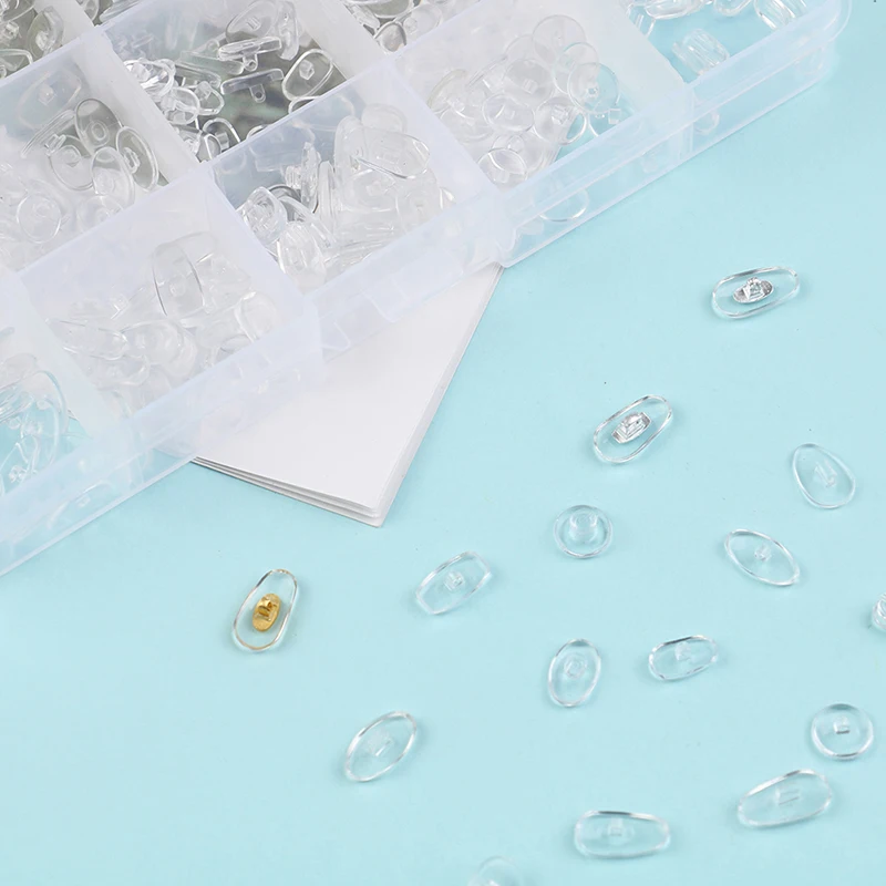 300 Pcs Silicone Nose Pads Anti Slip 15 Styles Glasses Repair Accessories Tool Nose Pads For Eyeglass