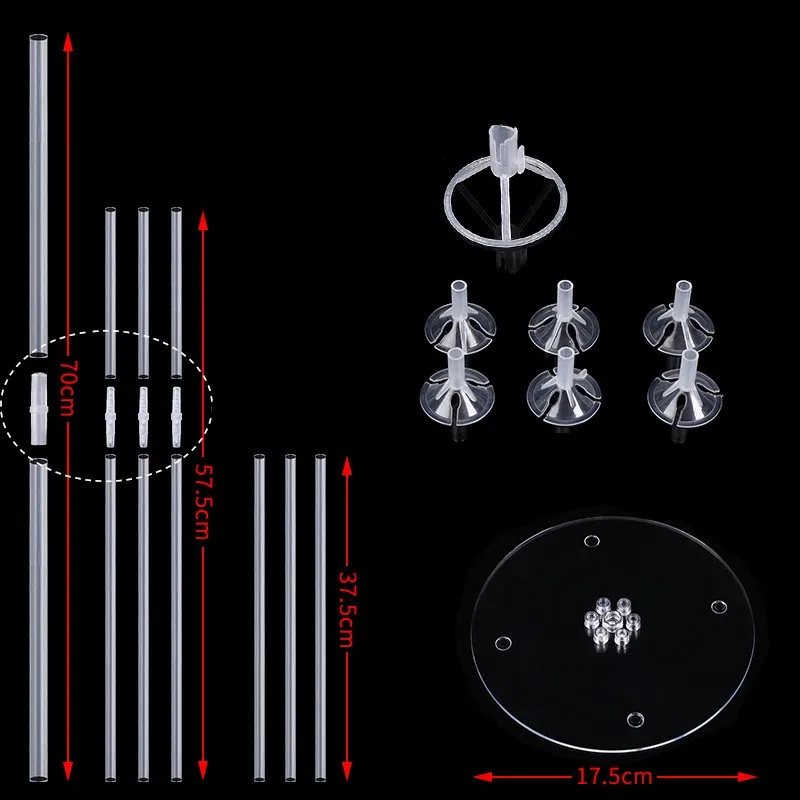 11 трубок держатель воздушных шаров колонна-подставка прозрачный пластиковый шар палочка День Рождения украшения Детские свадебные шары Декор