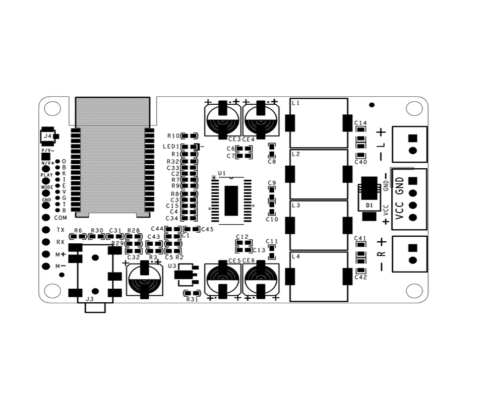 Беспроводная плата AIYIMA Bluetooth 5 0 2x15 Вт поддержка AUX последовательная команда