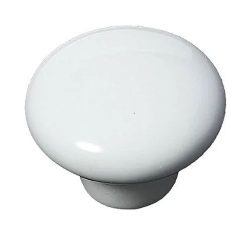2pcs White Round Ceramic Cupboard Knob Drawer Pull Handle S