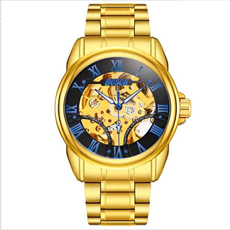 

men New Fashion Mechanical Watch Stainless Steel Concise Casual Luxury Business Wristwatch