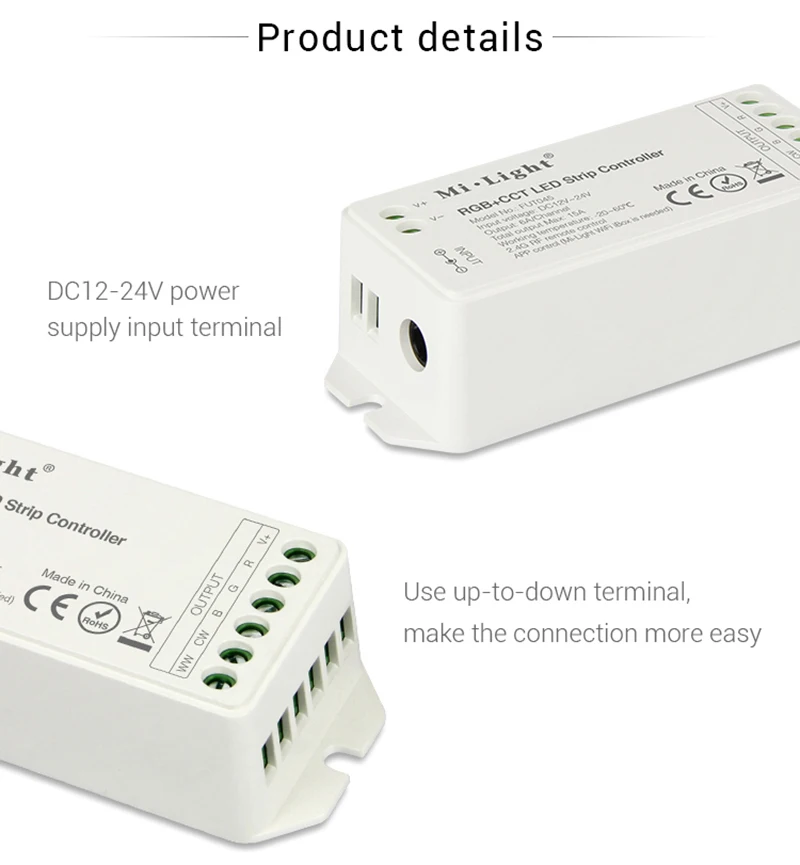 Mi светильник FUT045A 2,4G RF Mi светильник RGB+ CCT RGBWW умный светодиодный пульт дистанционного управления 15A светодиодный контроллер CCT для светодиодный светильник