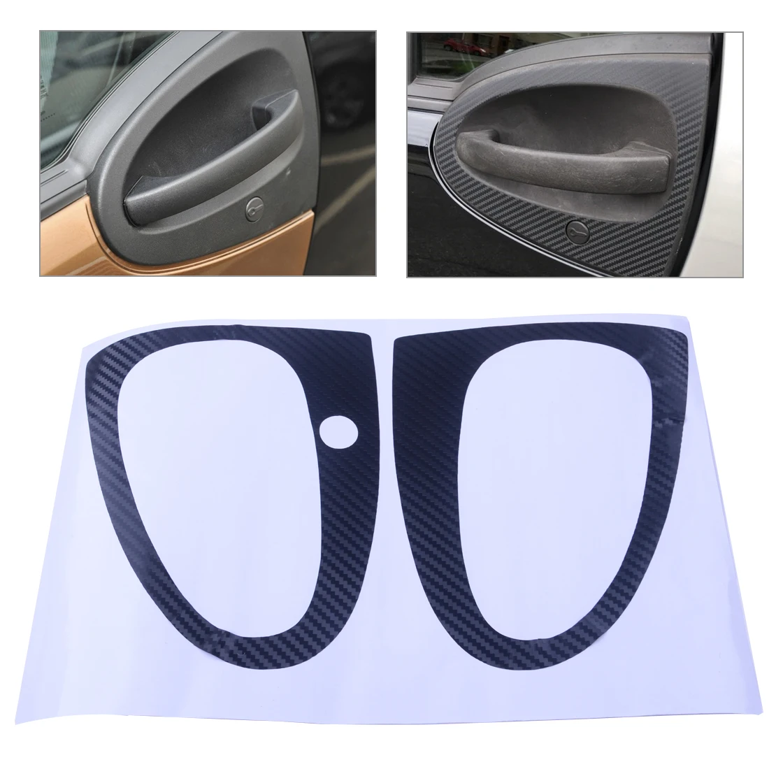 2 шт. ручка двери автомобиля 3D наклейка накладка подходит для Smart Fortwo 451 Brabus 2007 2008