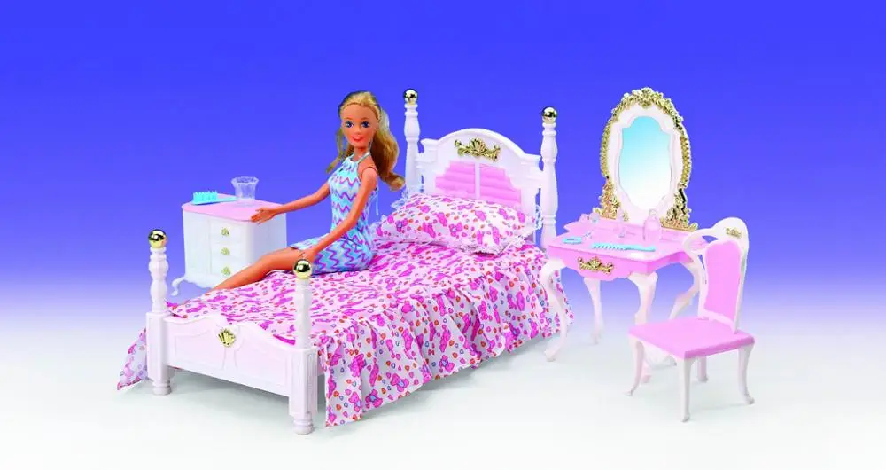 Original For Barbie Bed Table Bedroom Furniture Set 1 6 Bjd