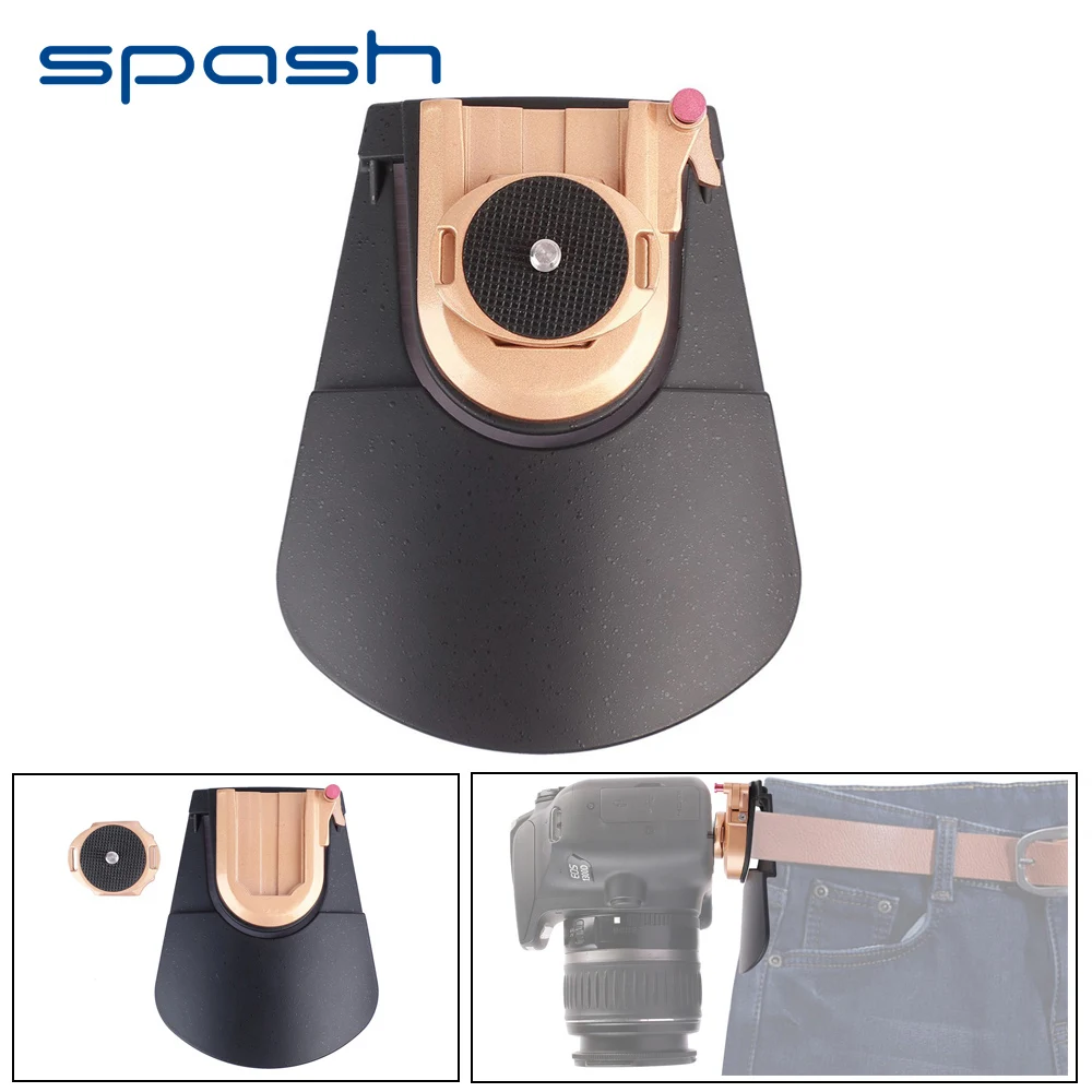 

spash Portable Metal Alloy Camera Waist Clip Holder Waist Belt Strap Quick Release Carrying Hanger Waist Belt Buckle 1/4 Screw