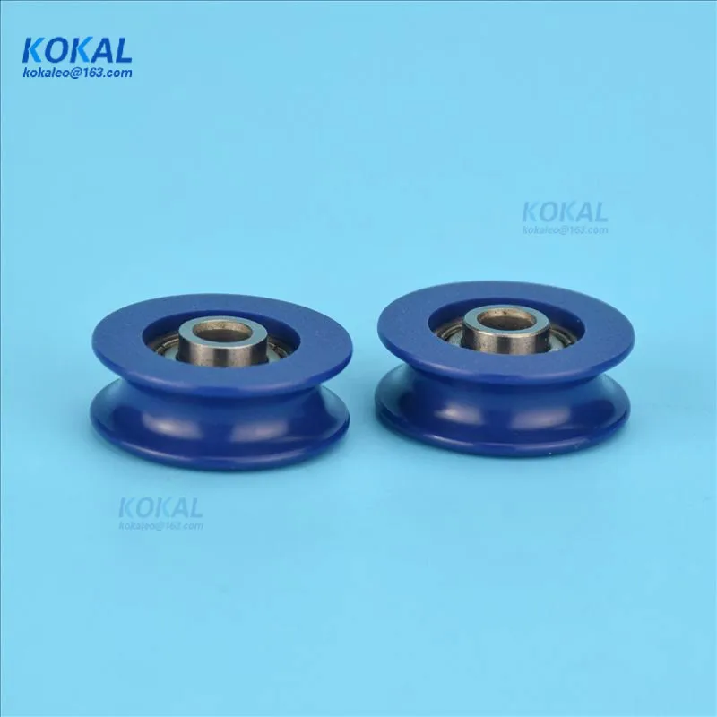 pces sulco rolo de rolamento esferas polia tipo azul concavo pom plastico impressora roda 04