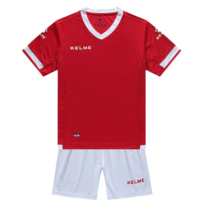 KELME KID'S Team футбольные наборы на заказ тренировочные футболки с короткими рукавами шорты для футбола Survetement высокое качество K15Z212C - Цвет: Red