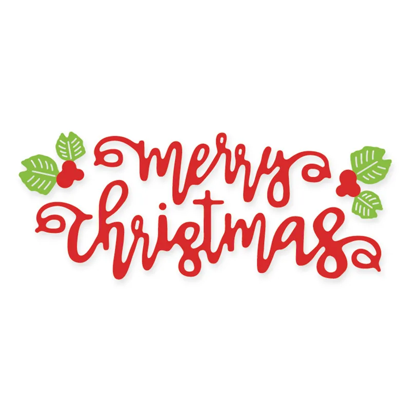 

Happy Merry Christmas Metal Cutting Dies Stencils For DIY Scrapbooking Decor Embossing 2019 New Arrival Handcraft Die Cuts