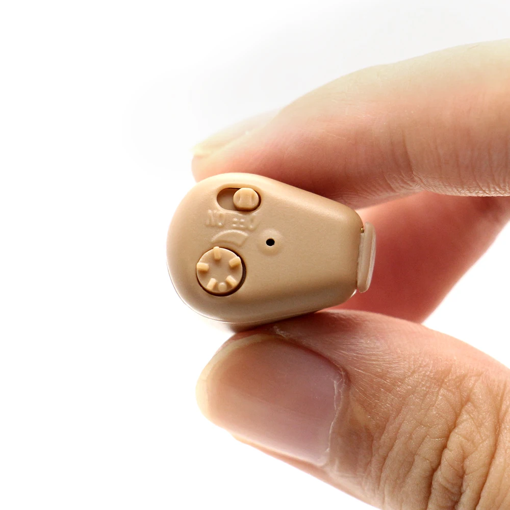 Kaufen Wiederaufladbare Drahtlose Hörgerät Mini Ultra Kleine Invisible Sound verstärker Einstellbar In Ohr Sound Enhancement Deaf Aid OLIECO