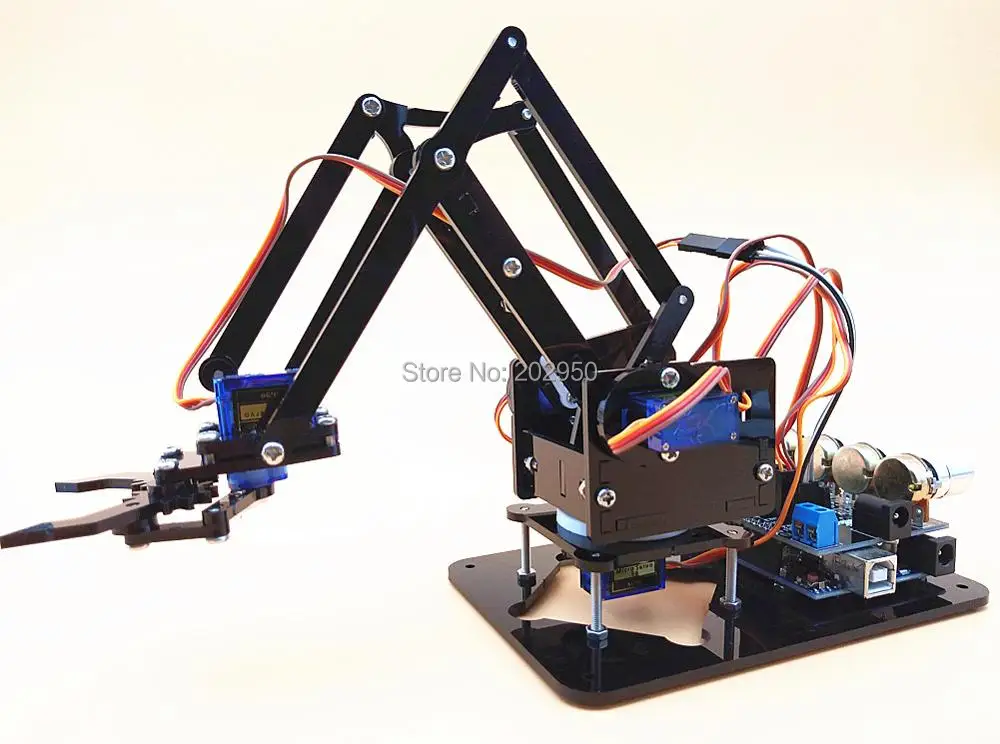 1 Набор акриловая механика ручка робот 4 DOF Arm создан Обучающий набор 4DOF DIY робот рука робот коготь Обучающий набор для Arduino