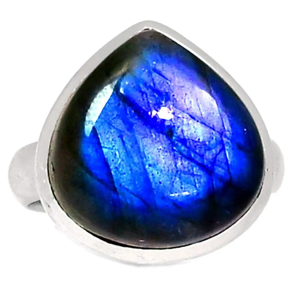 

Genuine Blue Fire Labradorite Ring 925 Sterling Silver Jewelry,Size : 8, AR3554