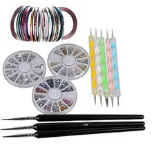 Алмаз Ногтей Золотые И Серебряные Цвета Катушка Краски Пера Точка Дрель Ручки