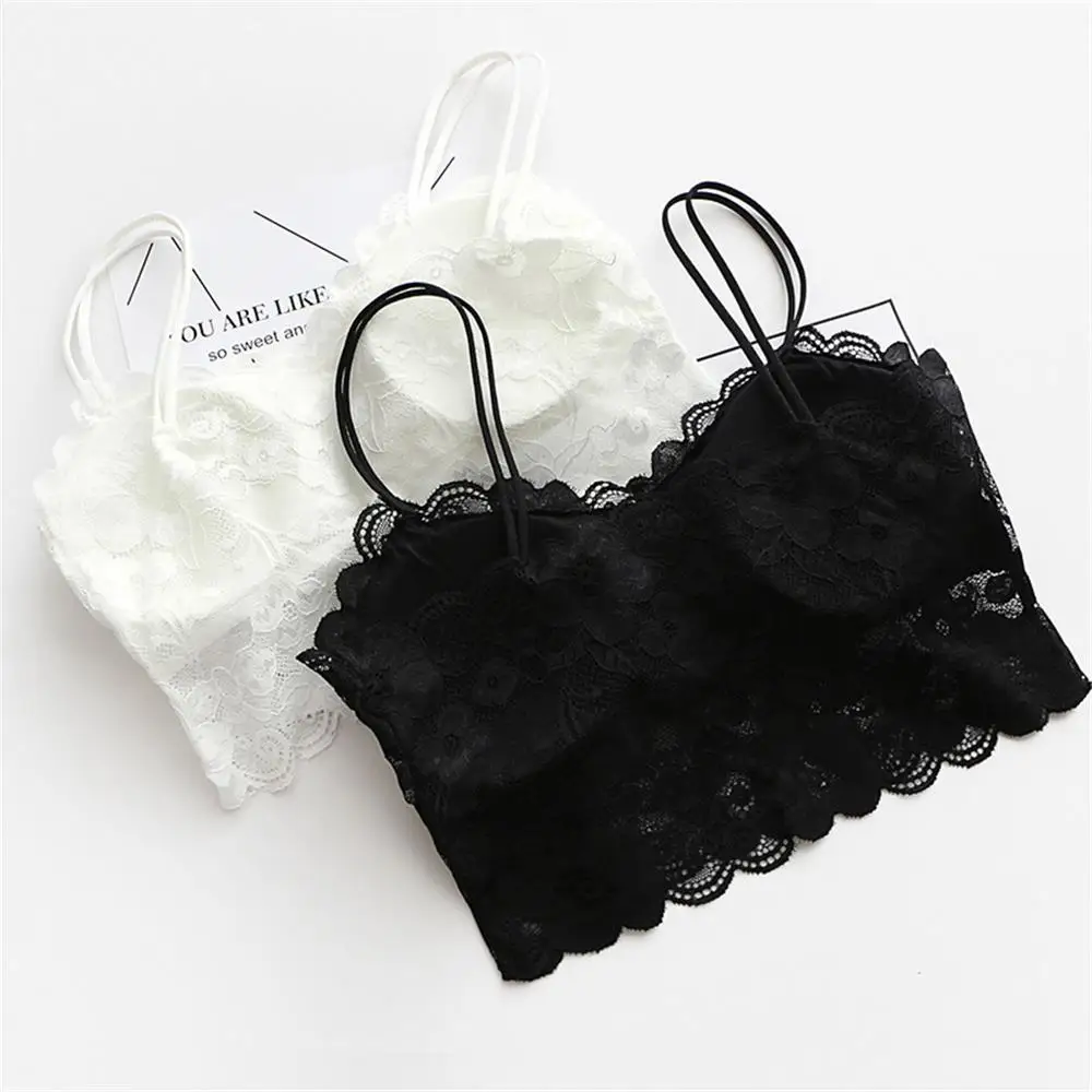 Hot Sexy Bra Lace Top Camisole Bralette For Women Sexy Lingerie Underwear Wireless Padded Seamless Bra Ultra Strap Padded Bras