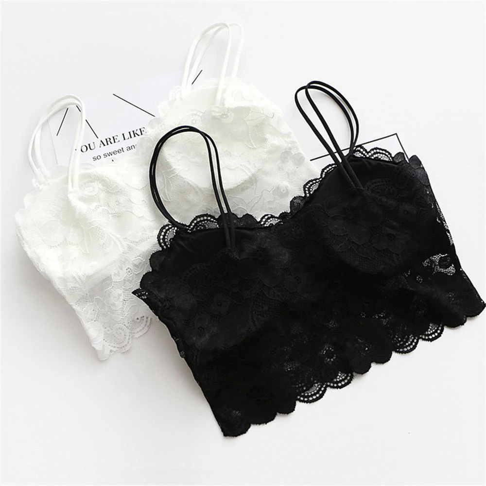 black bralette lace top
