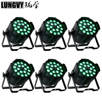 

Free Shipping 6pcs/Lot Zoom Led Par 18x18w RGBWA UV 6IN1 Led Par Can DMX512 Stage Lighting DJ Equipment